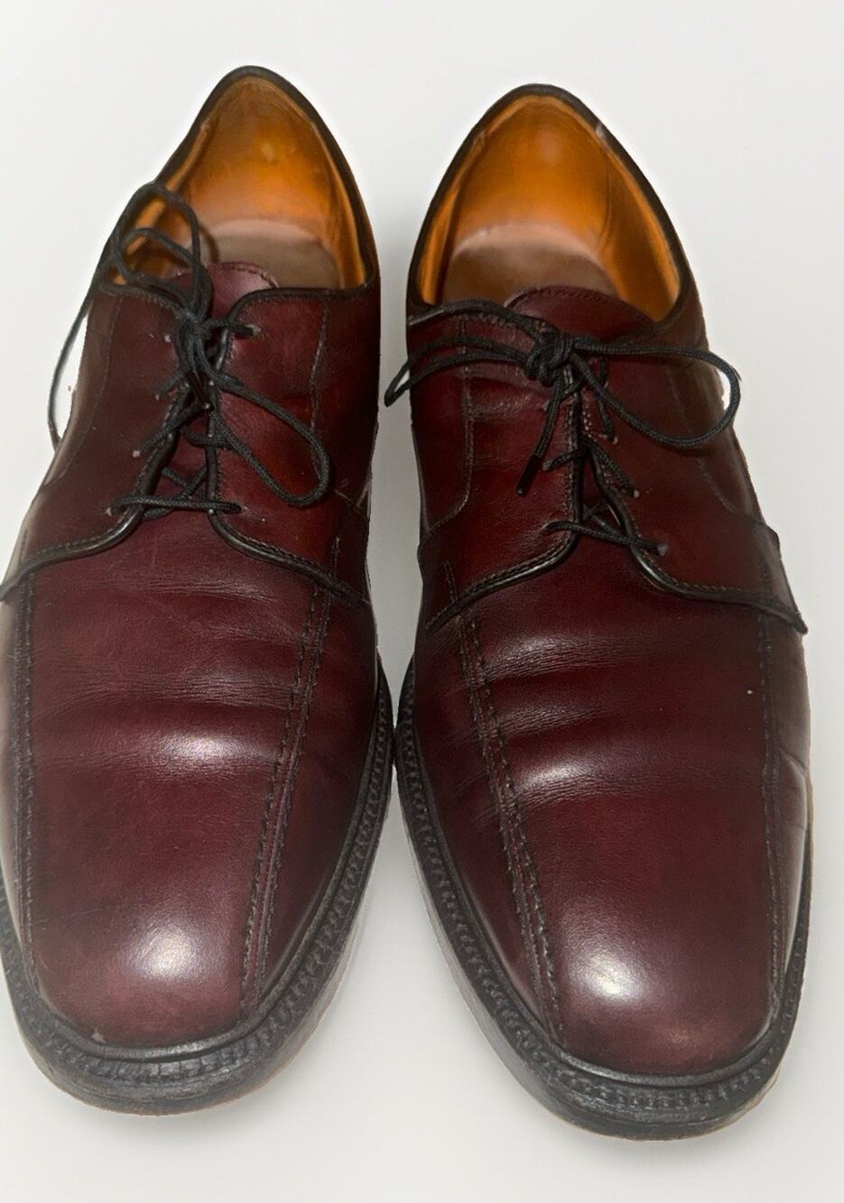 Allen Edmonds Hillcrest 5974 Maroon Leather Bicycle Toe Derby Men's Size 13 D